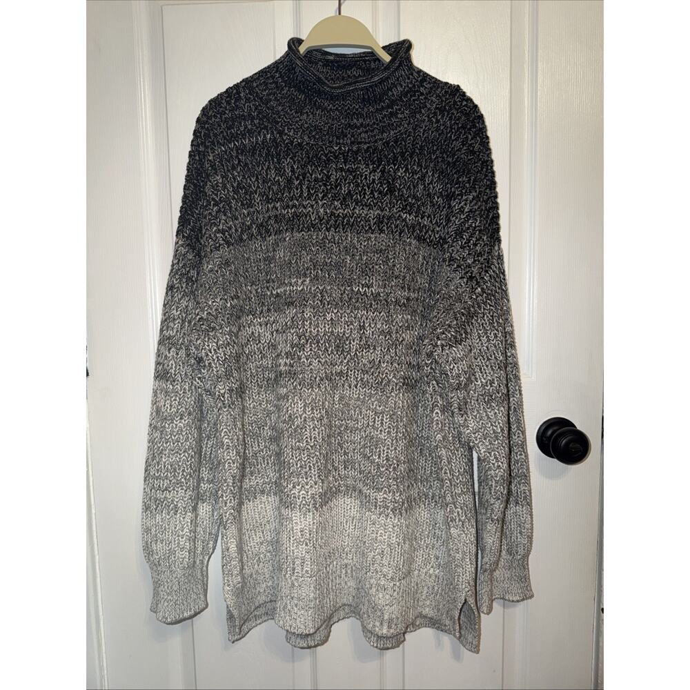 Haven Well Within Cotton Ombre Roll Neck Chunky Sweater Size Extra Large XL